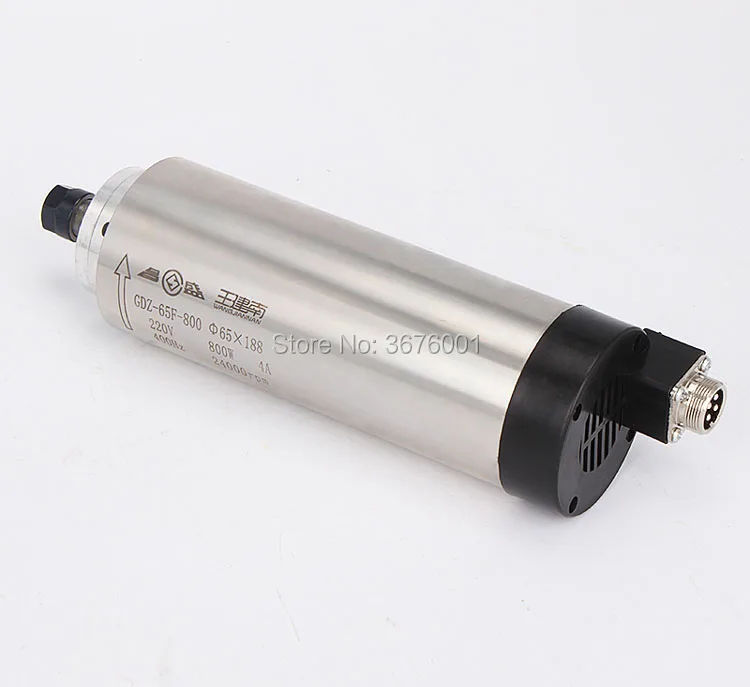 800W 0.8KW Dia 65mm ER11 AC220V Air Cooled Cooling Spindle Motor ER11 4 Bearings CNC 65*188mm