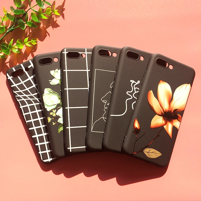 For Huawei P20 Lite Honor 10 Case Cover Soft Black TPU Phone Pro Mate Capa Abstract Design Floral | Мобильные телефоны и