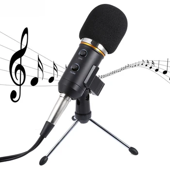 

Audio Wired Microphone 3.5mm Sound Recording Condenser Microphone Original MK - F200TL Shock Mount Holder Clip for KTV Karaoke