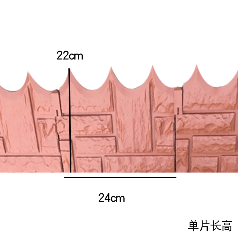 22X24CM миниатюрный искусственный кирпич пластиковый забор DIY цветочный сад патио