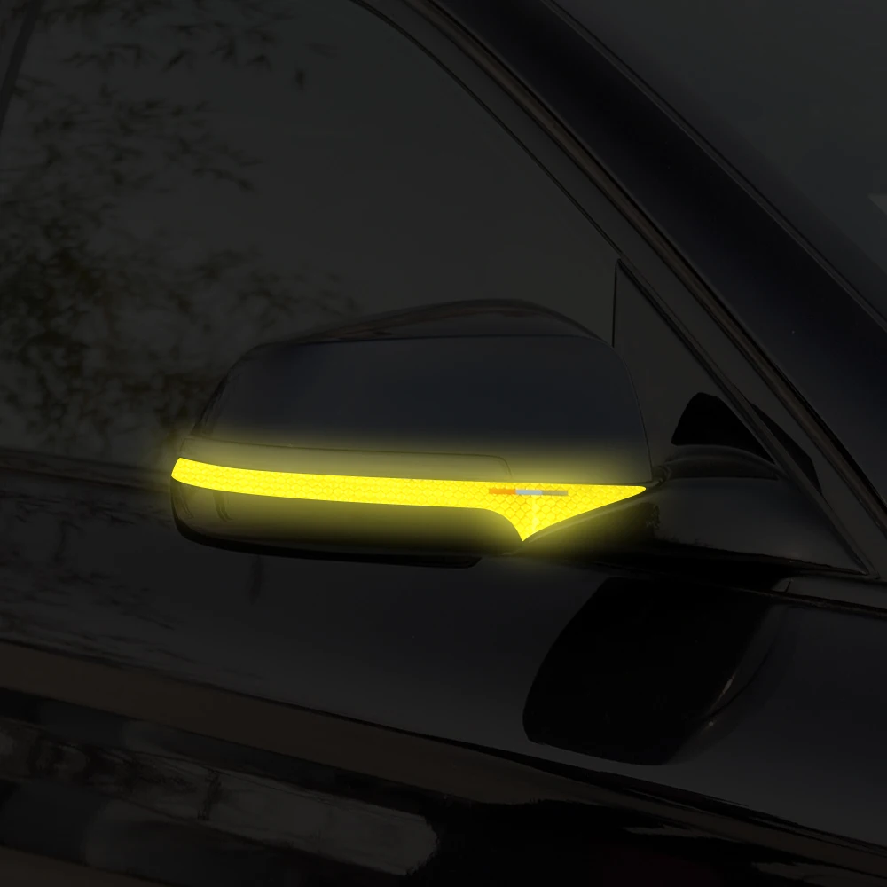Светоотражающая лента анти-столкновения автомобиля Стайлинг боковое зеркало заднего вида автомобиля наклейка для BMW 5 серии GT e60 f10 f11 f07 аксессуары