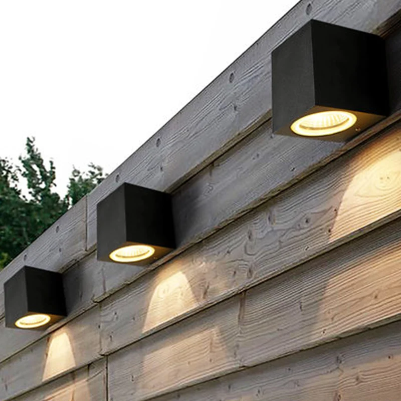 

IN JUICY Modern Outdoor COB Square Wall Lamp Nordic Wall Light Aisle Bar Cafe Lights Exterior Waterproof Balcony Wall Sconce