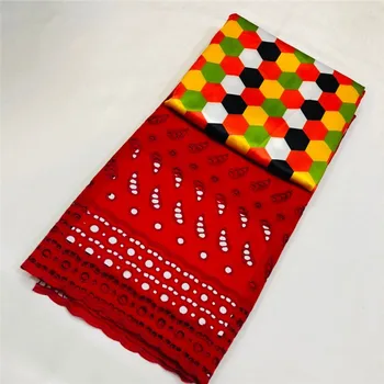 

New Arrival Dubai Satin 3yards high quality African Satin Lace Fabric+2.5 Yards swiss voile lace Nigerian lace fabric best price