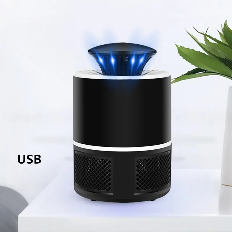 Открытый Кемпинг USB светодиодный ловушка для летающих насекомых лампа ночник лампа от насекомых электриеская комаробойка вредителей Ловца от насекомых инструменты - Цвет: black