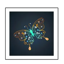 Ромбовидная 5D алмазная Раскрашенная бабочка бриллиант вышитая вышивка крестиком Простое домашнее украшение на заказ фото Прямая поставка