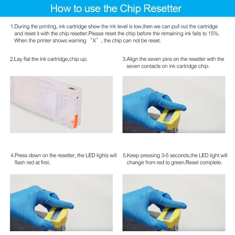 Ink Cartridge Chip Resetter For Epson Stylus Pro 7700 9700 7710 9710 7890 9890 7908 9908 7900 9900 7910 9910 Cartridge Resetter maintenance box chip resetter
