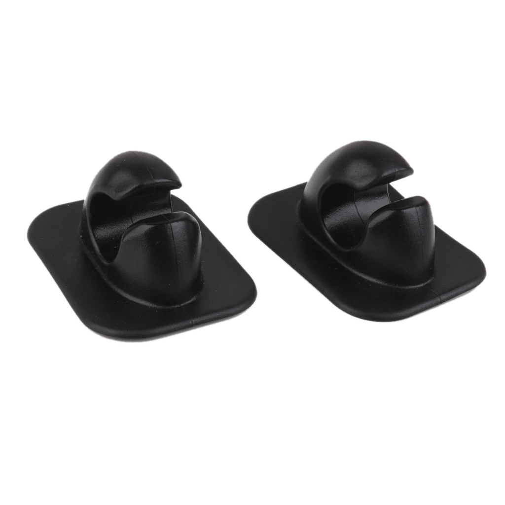 Durable 2Pcs Black PVC Paddle Hooks Holder for Safety Water Sports Fishing Inflatable Boat Kayaks Canoe Dinghy Yatch Accessories