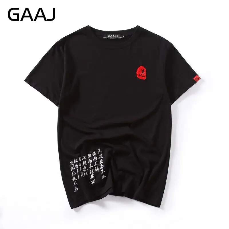 Aliexpress.com : Buy GAAJ Embroidery Men T Shirts Tees Tshirt Chinese ...