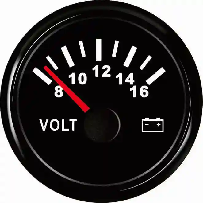

Warranted 52mm Voltmeter 12V/8-16V With Backlight
