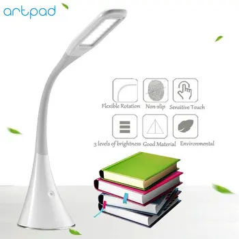 

5W Flexible Gooseneck Touch 3-grade brightness Touch Control Dimmer Office Desk Light for Working and Studying Home Lamp