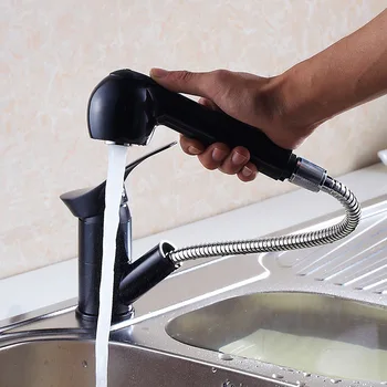 

Pull Out Black Painted Faucet Brass Kitchen Faucet Kitchen Sprayer Black Kitchen Sink M