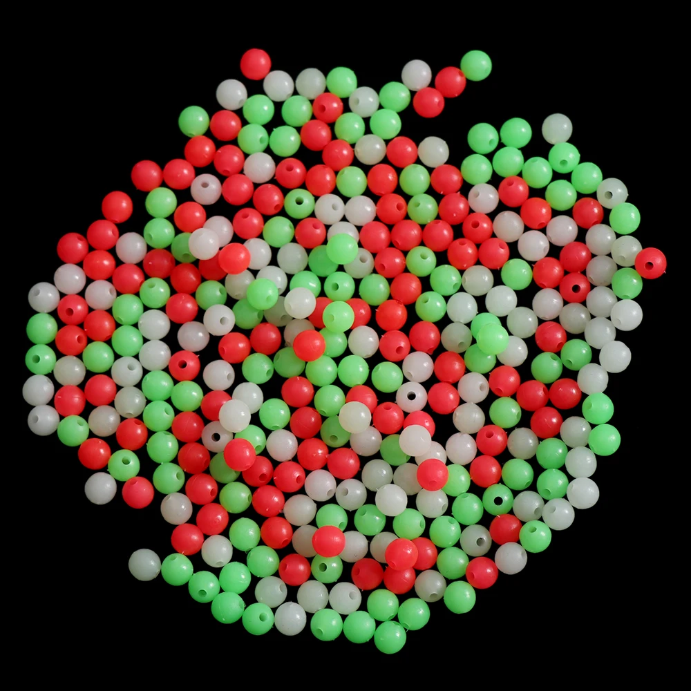 Fishing Accessories 100Pcs/Bag 4/5/6/8mm Fishing Floats Beads Glowing Balls Buoy Luminous Light Night Sea