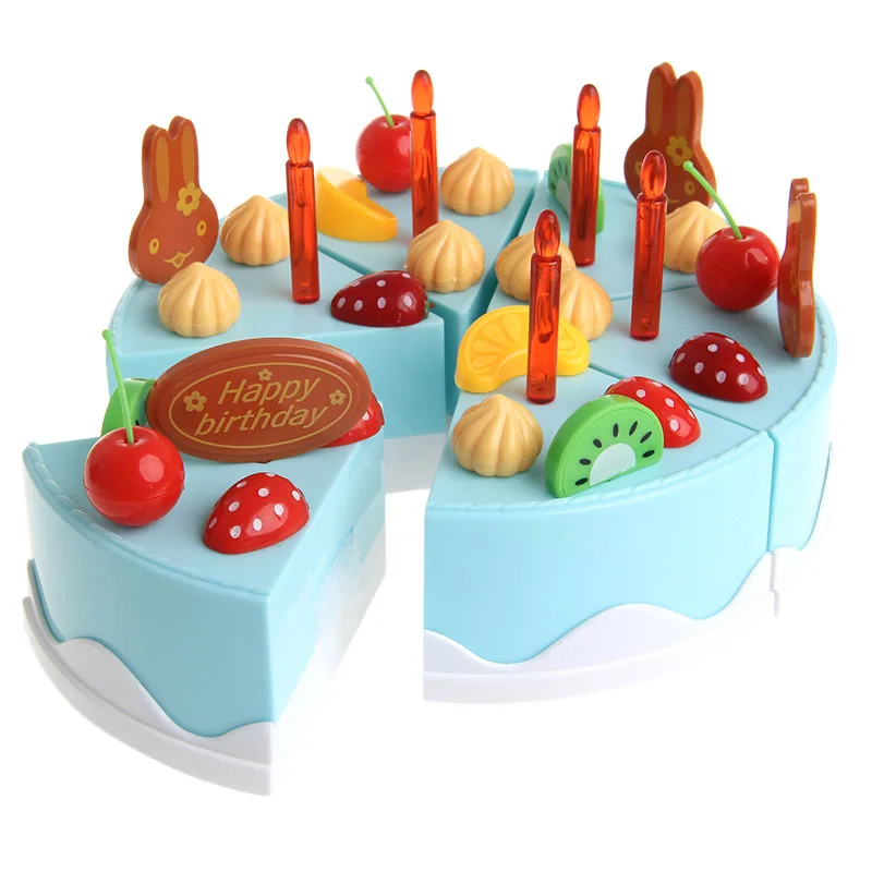 75 шт. DIY резка торт ко дню рождения Детские Образовательные Классические игрушки ролевые игры