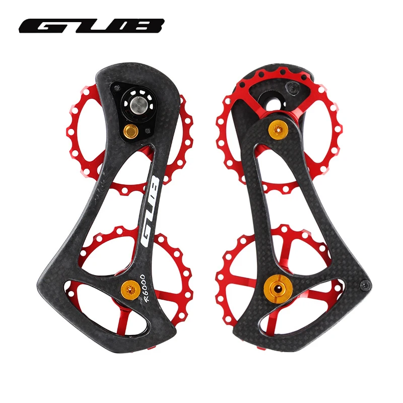 GUB Drivetrain 17T Bike Carbon Ceramic Bearing Wheel font b Bicycle b font Rear Derailleur Pulley