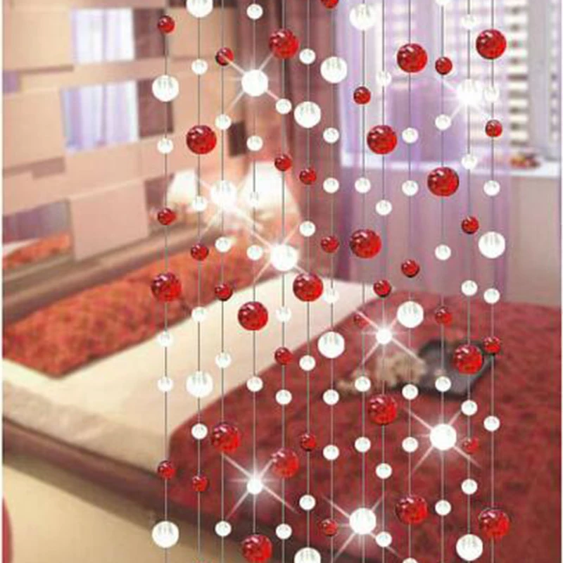 

5pcs / 1 meter Indoor decorative crystal glass bead curtain, wedding supplies festive stage background decoration
