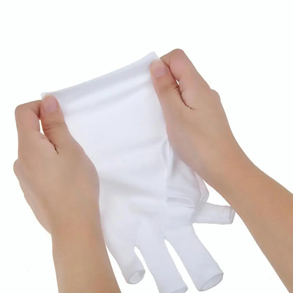 1 шт. женские белые 459-uv-перчатки для легкой лампы, Модный Инструмент для ногтей, защита от УФ-излучения, фототерапия, перчатки для ногтей