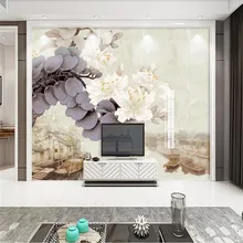 Custom wallpaper Bauhinia TV background wall modern Nordic decorative mural waterproof material Custom wallpaper Bauhinia TV background wall modern Nordic decorative mural waterproof material