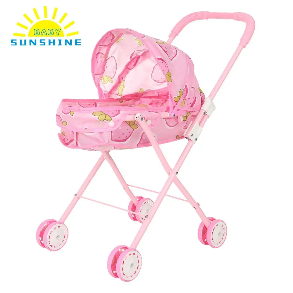 2018 Christmas Toy Baby Infant Doll Stroller Carriage Foldable With Doll For 12inch Doll Barbie