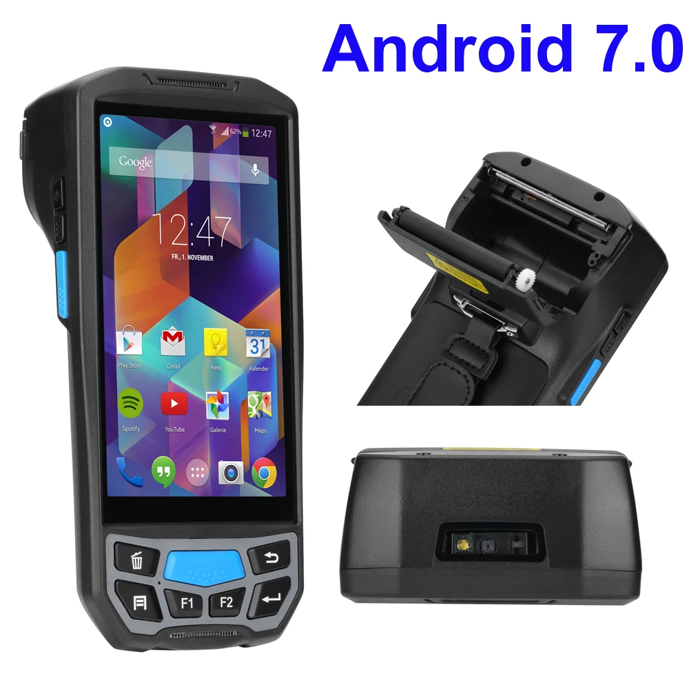 PDA Android 7 0 GPS + 4g WIFI bluetooth4.0 камера 1D сканер штрих кода 2d Qr кода|Сканеры| |