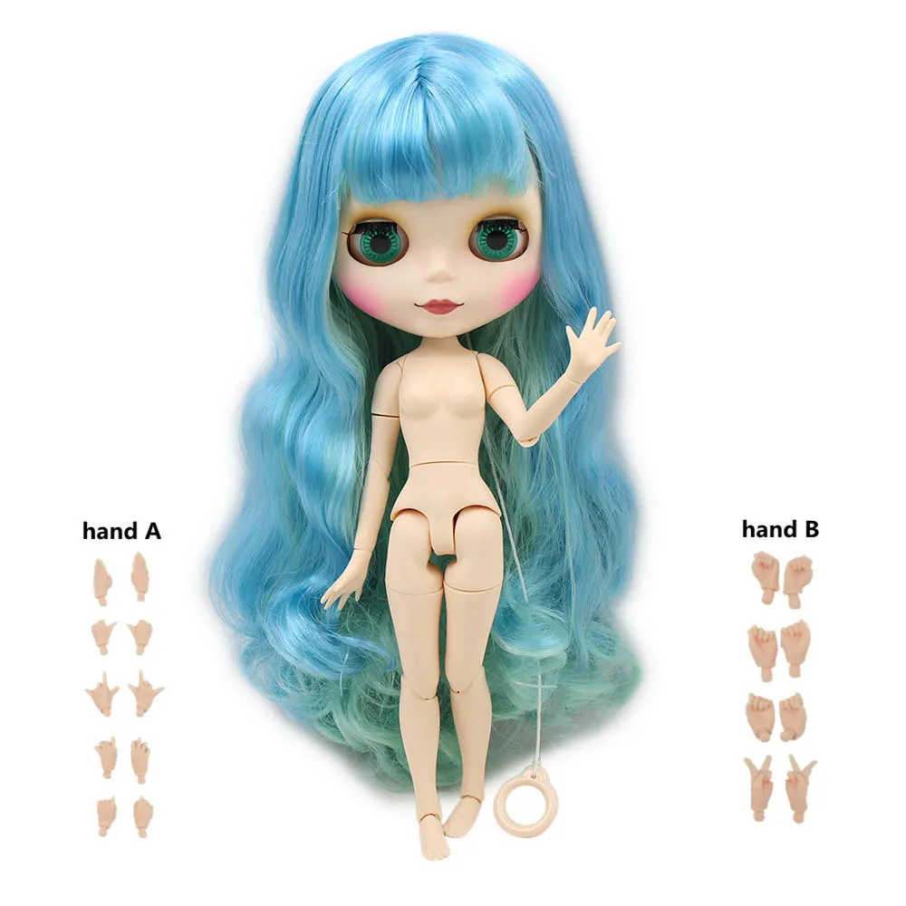 ICY DBS Blyth Doll joint body matte face with tan dark natural skin soft hair NEO BJD toy gift DIY with HAND SET A&B 6