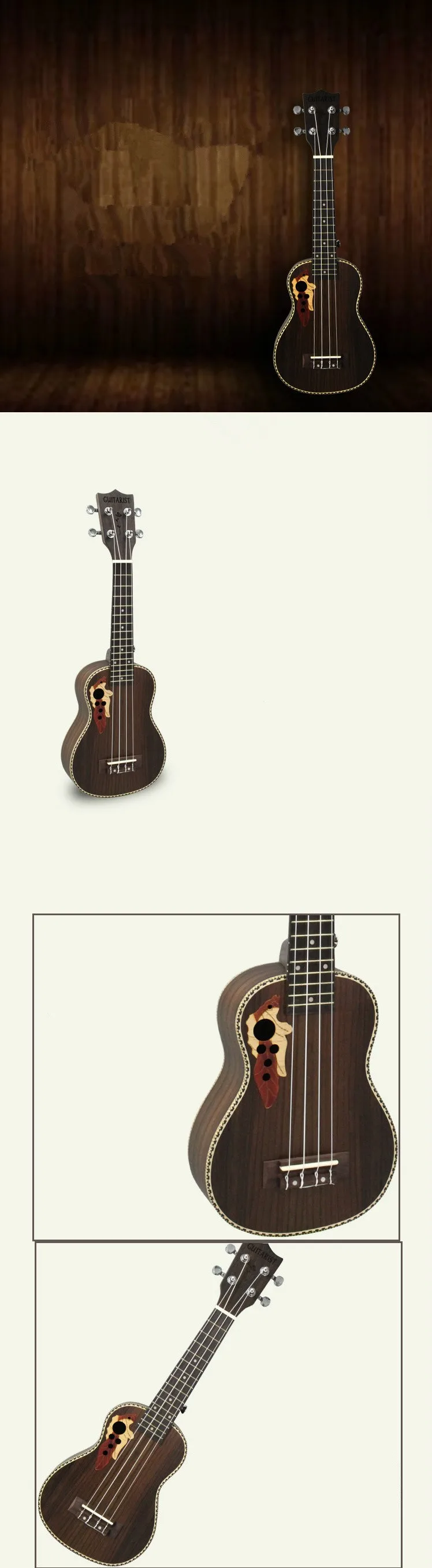Гавайская гитара Ukulele soprano Concert Tenor Rosewood 21 23 26 дюймов Гавайская гитара 4 струны Ukelele Guitarra ручной работы дерево белый музыкальный Uke
