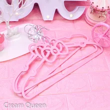

20pcs/lot Oussirro 40 CM High-end Durable Pink Slip Hangers Plastic Hangers Bow Tie ABS Plastic Drying Clothes Hangers