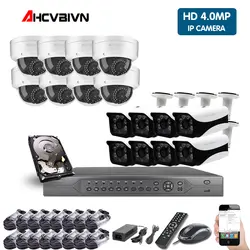 AHCVBIVN 4 K POE NVR 5MP 3MP комплект PoE IP Камера P2P облако Onvif FTP видеонаблюдения Системы ИК Открытый Ночное видение комплект видеонаблюдения