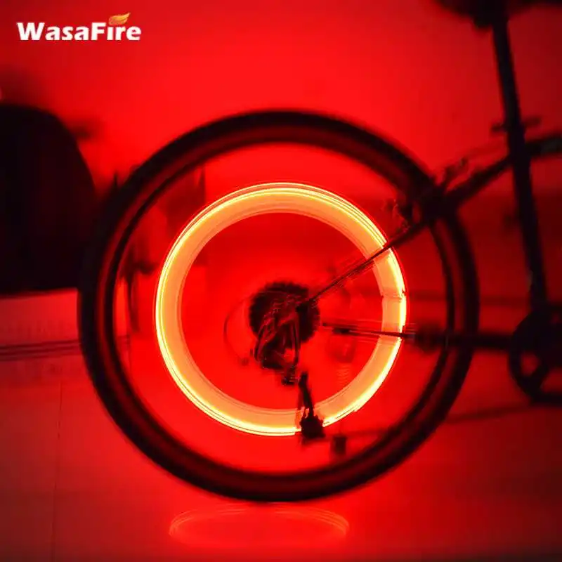 Cheap WasaFire Bike Lamp Mountain Road Bike Bicycle LED Wheel Spokes Tyre Valve Caps Bike Lamp Cycling Light Bicycle Accessories Gift 11