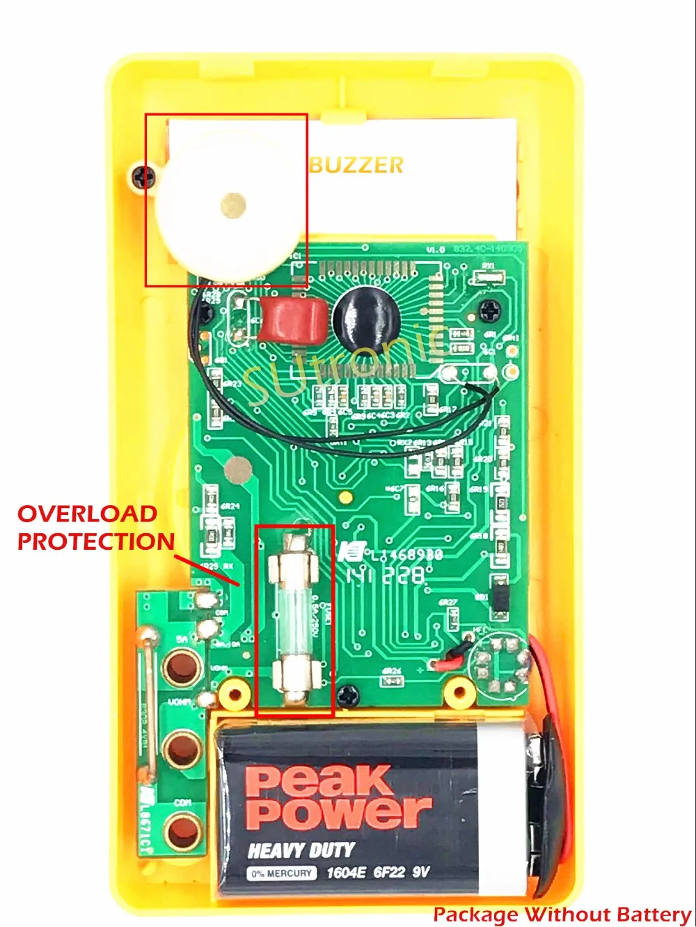 DT-830D мини цифровой мультиметр зуммер защита от перегрузки квадратная волна Выходное Напряжение Ампер Ом метр зонд DC AC ЖК-желтый