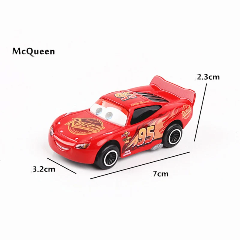 6 шт./компл. disney Pixar Cars 3 Lightning McQueen Jackson Storm Cruz Mater Mack 1: 64 Автомобиль из литого металла модель для детей детская игрушка