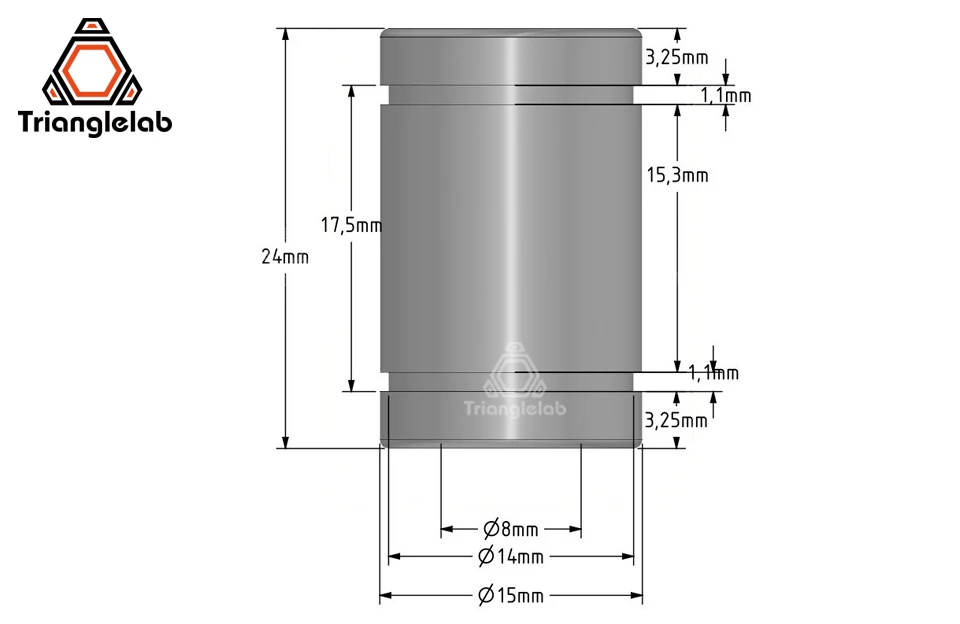 Trianglelab подлинный IKO LM8UU длинный стержень вал 8X15X24 мм 3d принтер линейный подшипник для Reprap Anet A8 Prusa I3 3d принтер