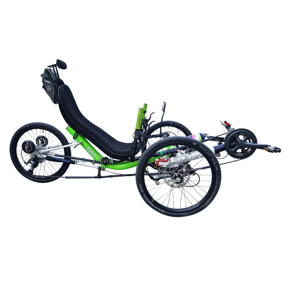 Adult Aluminum Alloy 27 Speed Extremly Folding Recumbent Touring Trike