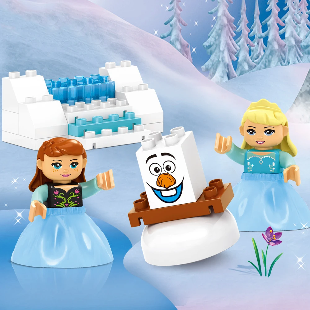 Совместимые Legoe Duplo 153 шт. крупные частицы строительные блоки ледяная мечта