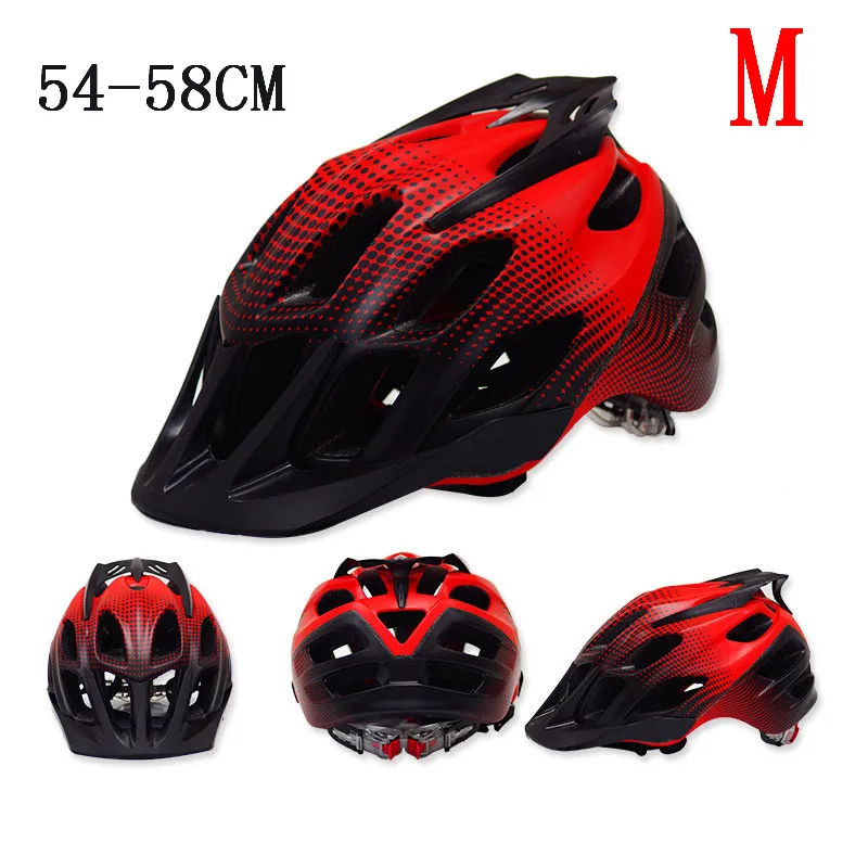 black red size M MTB велосипедные шлемы PC+ EPS мужские и женские велосипедные шлемы горный шоссейный велосипед интегрально-Литые велосипедные шлемы унисекс - Цвет: black red size M