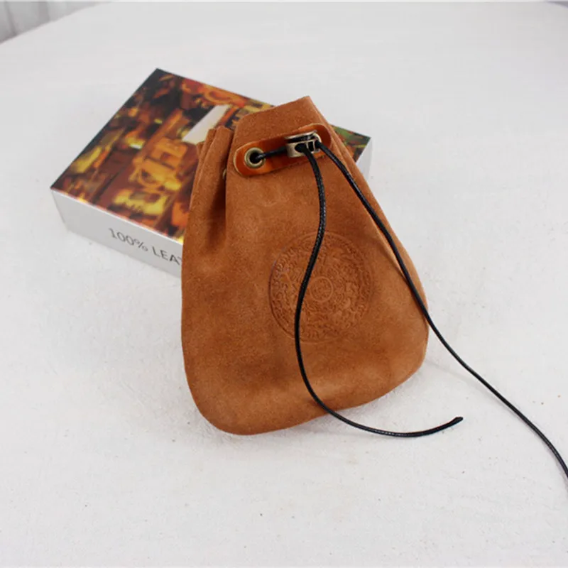 LEACOOL спилок недорогой кошелек для мелочи Кошелек для монет из натуральной кожи органайзер для монет кошелек на шнурке упаковка ювелирных изделий сумки