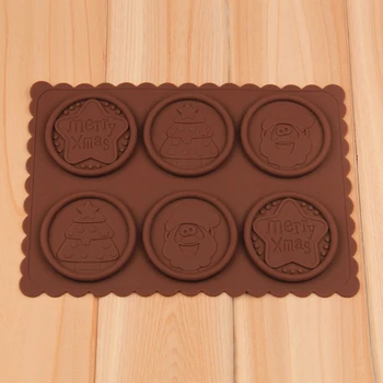 

(10pac/lot) Free shippingChrismats Patterns Silicone Cookie Embosser Mold set