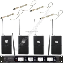 MICWL 4 кожа цветная гарнитура UHF 400 канал Регулируемая Частота беспроводной цифровой Караоке микрофон системы