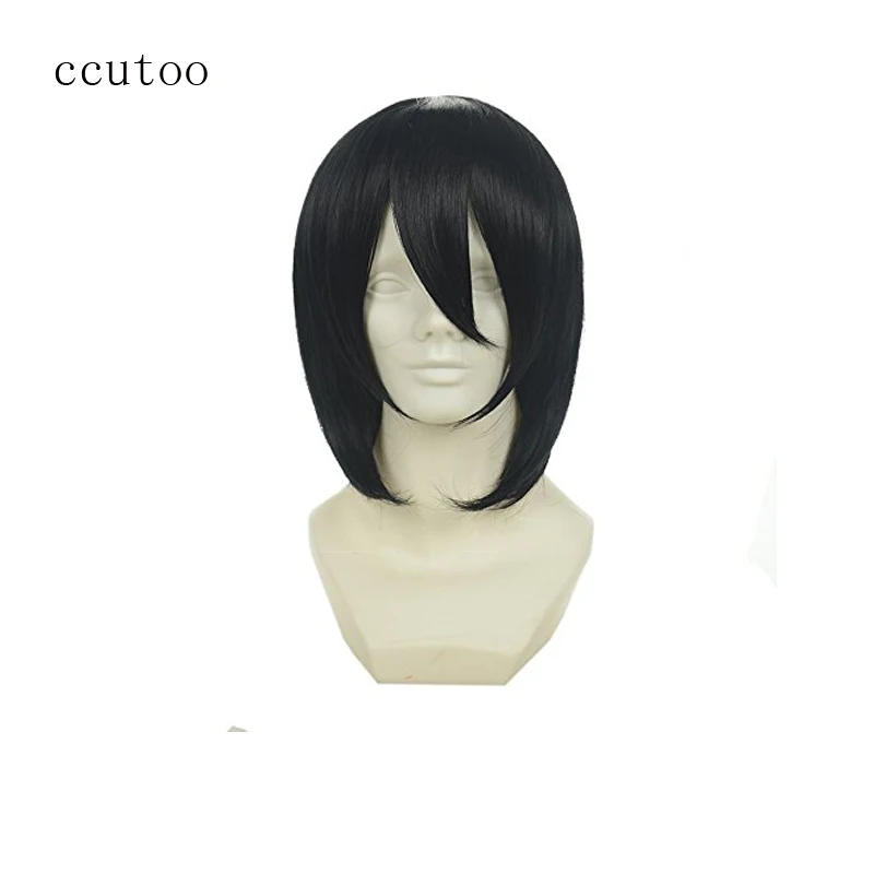 Ccutoo 1" Black Butler Себастьян Михаэлис Черный синтетические короткие волосы Косплэй парик