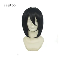 Ccutoo 1" Black Butler Себастьян Михаэлис Черный синтетические короткие волосы Косплэй парик
