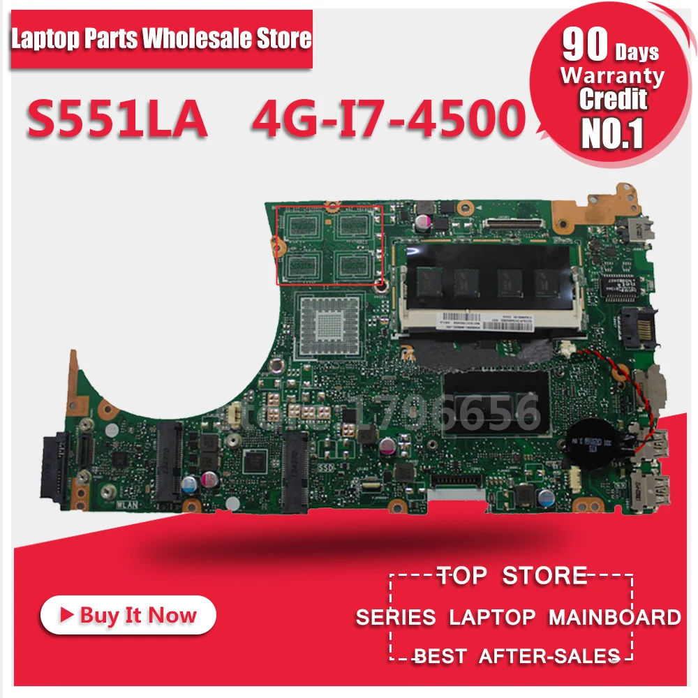S551LA материнская плата REV2.0 i7-4500 RAM для For Asus S551L S551LN R553L K551L ноутбука | Компьютеры и