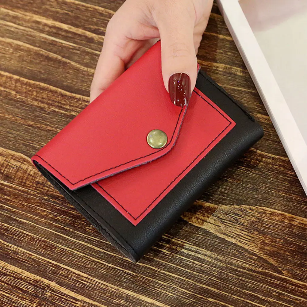1PC New Wallet Women Coin Bag Leather Ladies Simple Bifold Small