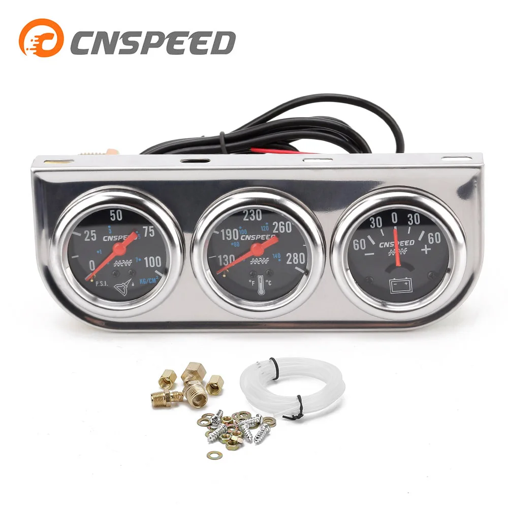 CNSPEED 2 &quot52 мм хромированная панель Датчик давления масла Температура воды