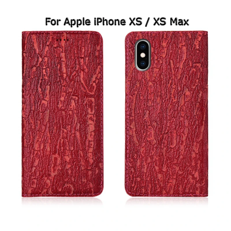 Дерево Текстура натуральная кожа Магнитный чехол для телефона для Apple iPhone X Xs Max XR флип стенд чехол