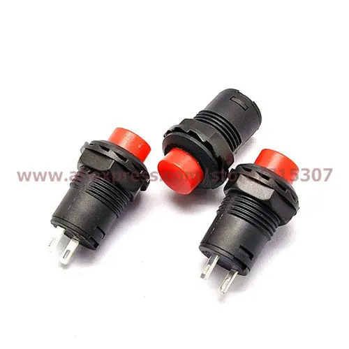 

PHISCALE Red Self-locking Push button Switch Latching ON/OFF DS-425A 12mm