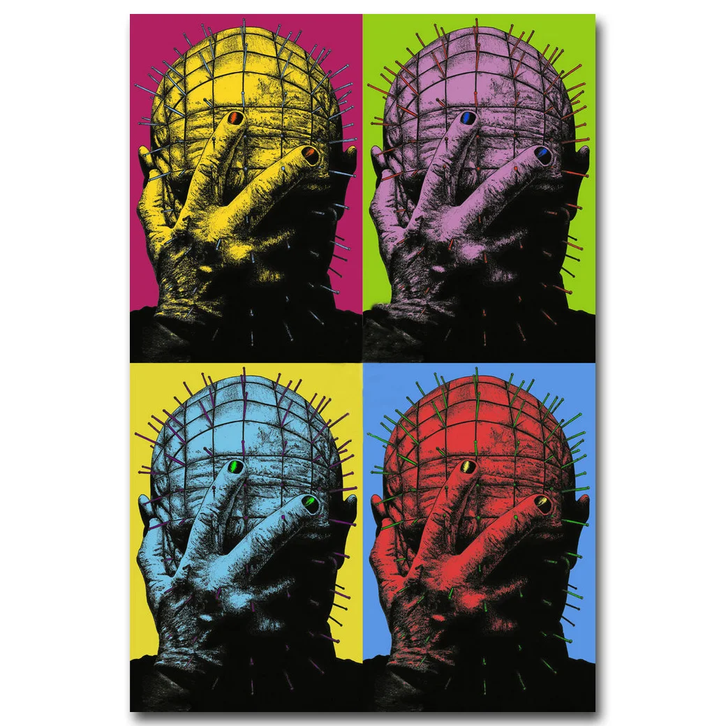 Шелковый постер HELLRAISER с принтом 13x20 24x36 дюймов Классический ужасов Джейсона
