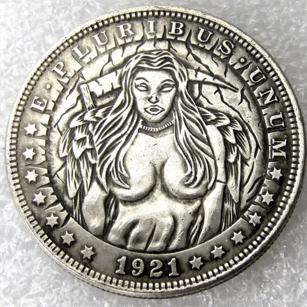 

US Hobo 1921 Morgan Dollar Sexy Girl Nickel Coin Copy Coins