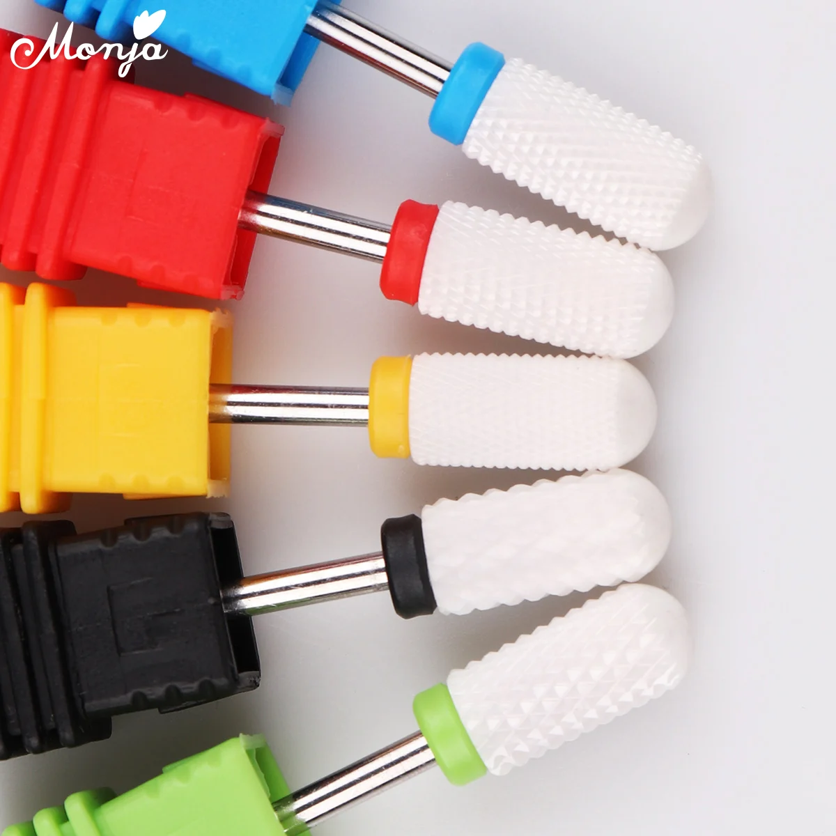 

Monja 5 Styles Ceramic Nail Drill Bit Rotate Milling Cutter Bits For Pedicure Manicure Tools Burr Cleaning Nail Accessories