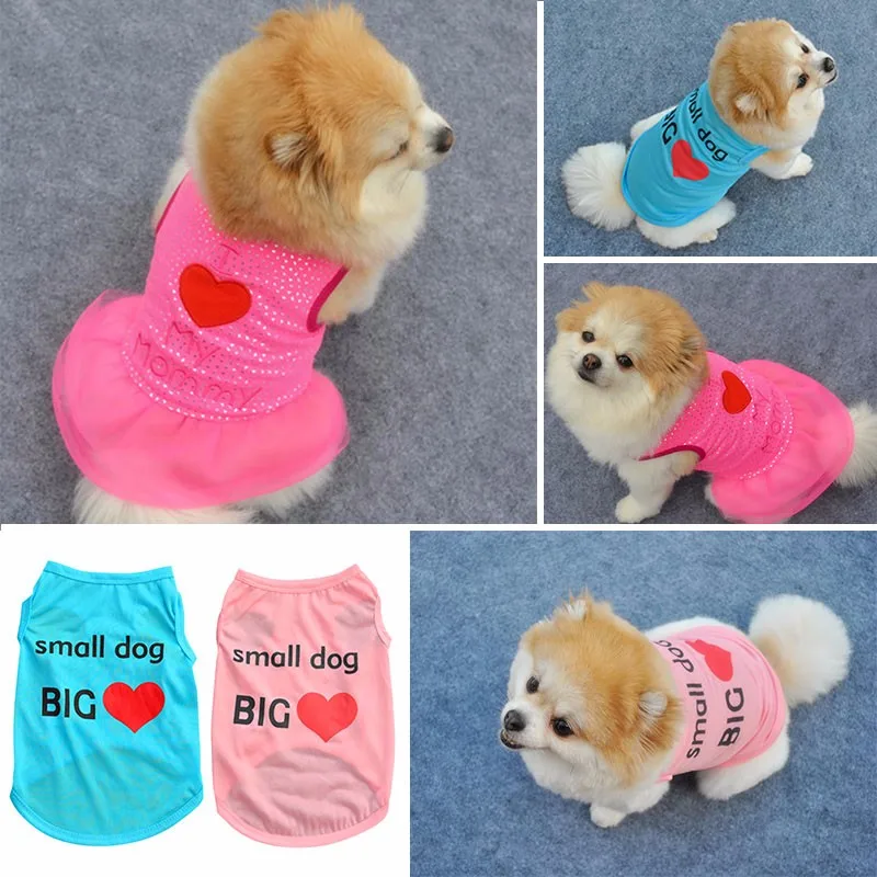Маленькая кошка собака одежда, жилет для щенка Топы; пальто одежда футболка Летняя майка для Тедди XS-L