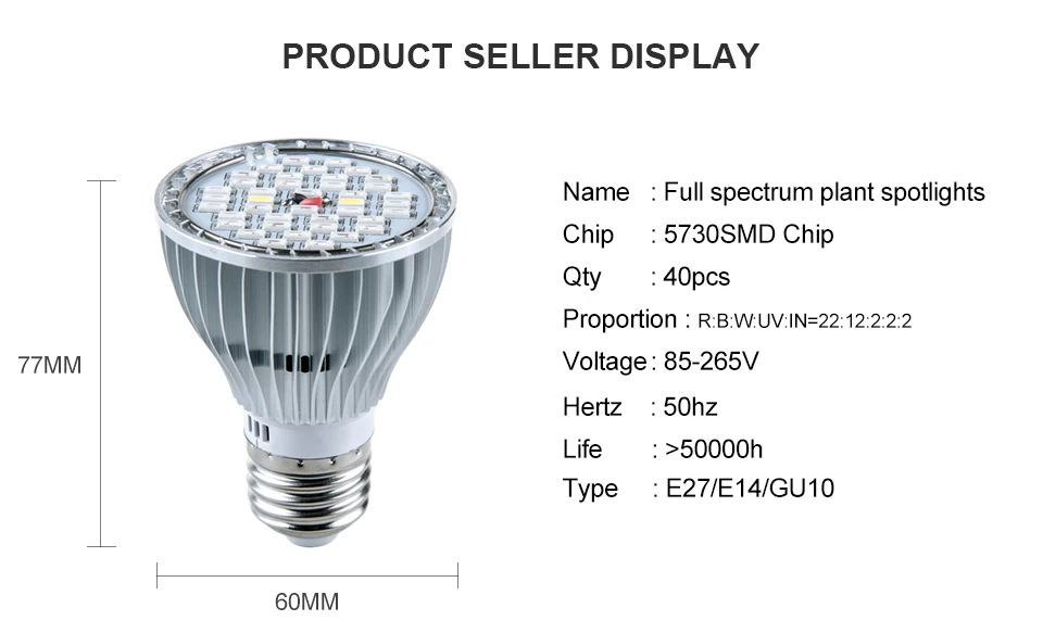 Светодиодная лампа для выращивания AC85-265V SMD5730 E27 фито-светильник s полный спектр светодиодный светильник Гидропоника высокая мощность светодиодный светильник для роста растений