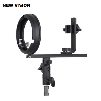 

New Pro Speedlite T Bracket Bowens S Mount Fit Strobist Hot Shoe Mount Adapter Flash Free Shipping